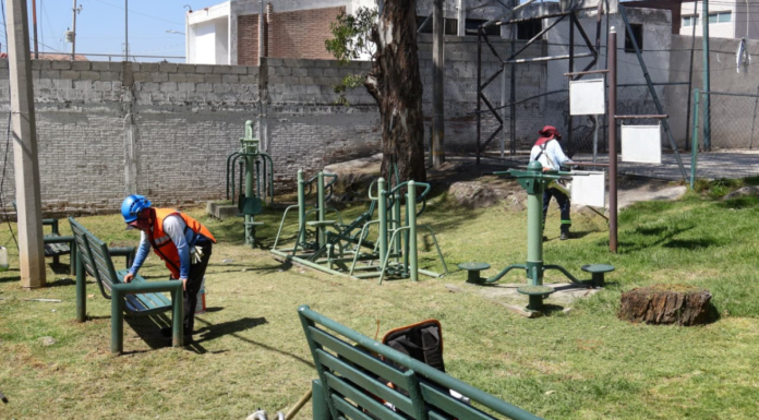 Rehabilitan Parque Infonavit Movimiento Obrero en Puebla