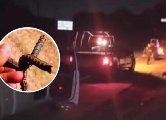 Lanzan ponchallantas sobre la México-Tuxpan; dañan al menos tres vehículos