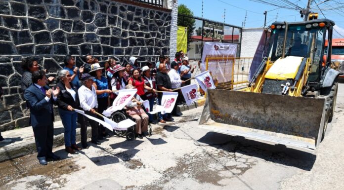 San Pedro Cholula inicia rehabilitación de calle 25 Poniente