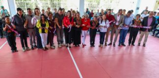 San Pedro Cholula rehabilita cancha y jardines en Casa del Abue