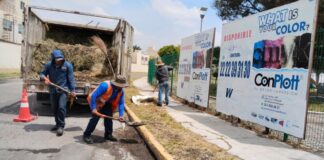San Pedro Cholula refuerza mantenimiento urbano