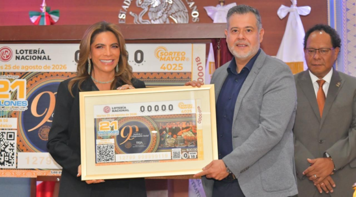 Lotería Nacional celebra 90 años del TFJA con billete conmemorativo