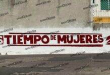 Aparecen bardas con leyenda “Es tiempo de mujeres” en Puebla