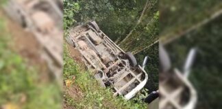 Asalto termina en volcadura; conductor sufre infarto en la Zacapoaxtla–Huitzilan