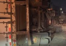 Colapsa la México-Puebla debido a volcadura de tráiler