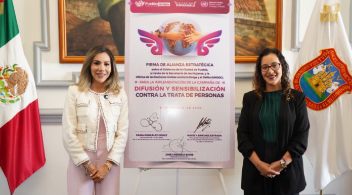 Puebla y UNODC fortalecen prevención contra la trata de personas