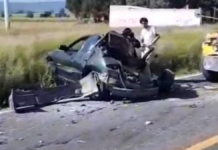 Tractocamión choca contra auto en la federal Amozoc-Teziutlán