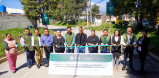 Texmelucan inaugura red de drenaje en la calle Ixtaccíhuatl