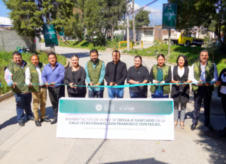 Texmelucan inaugura red de drenaje en la calle Ixtaccíhuatl