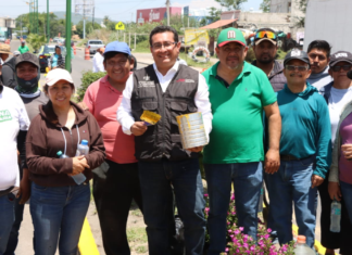 Pável Gaspar encabeza faena comunitaria en Izúcar de Matamoros