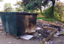 Se incendia contenedor de basura en Bosques de San Sebastián