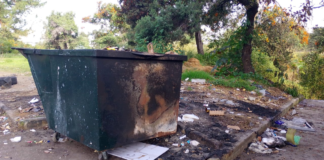 Se incendia contenedor de basura en Bosques de San Sebastián