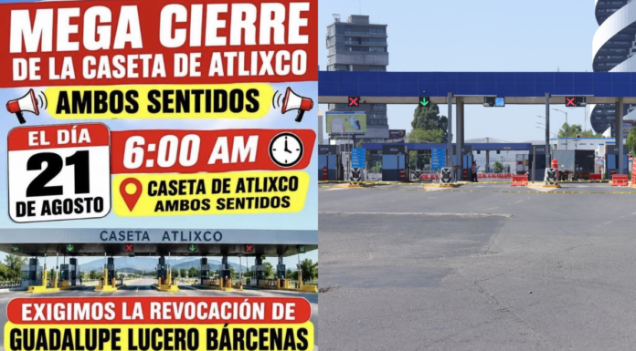 Habitantes de Acatlán anuncian protesta en caseta de Atlixco