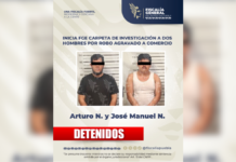 Detienen a dos por robo en tienda departamental de Xilotzingo