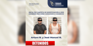 Detienen a dos por robo en tienda departamental de Xilotzingo