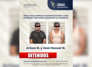 Detienen a dos por robo en tienda departamental de Xilotzingo