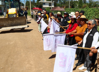 San Pedro Cholula inicia pavimentación de la calle 4 Norte