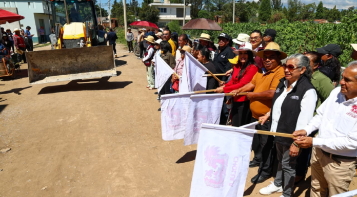 San Pedro Cholula inicia pavimentación de la calle 4 Norte