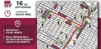 Anuncian cierres viales por Fiestas Patrias en Puebla capital