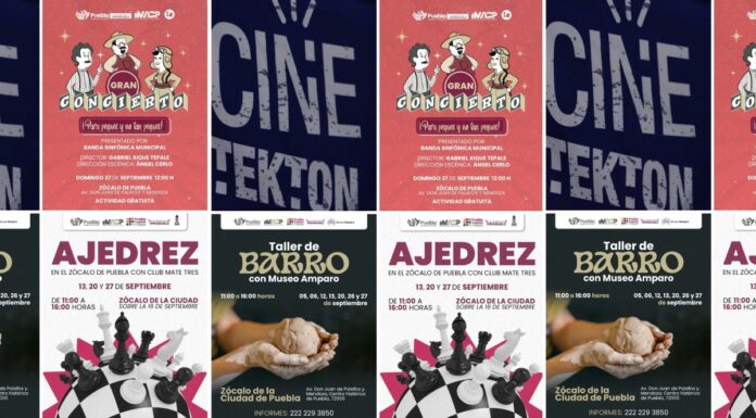Fin de semana cultural en Puebla con talleres, cine, teatro y música