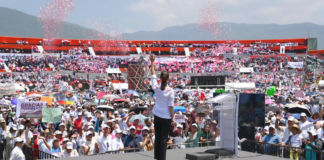 Sheinbaum destaca programas y obras de la 4T desde Chiapas