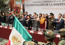 En Puebla, conmemoran 205 aniversario de la Consumación de la Independencia