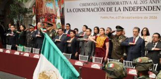 En Puebla, conmemoran 205 aniversario de la Consumación de la Independencia
