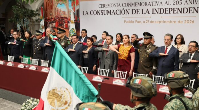 En Puebla, conmemoran 205 aniversario de la Consumación de la Independencia