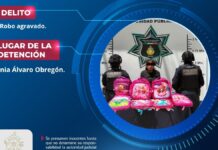 Mujer es detenida en Atlixco por presunto robo de mochilas