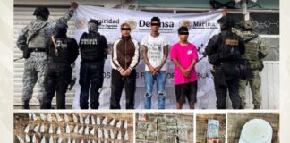 Aseguran presunto punto de distribución de drogas en Momoxpan; detienen a tres