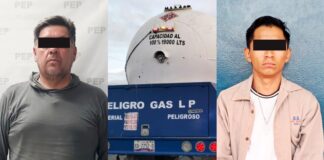 Aseguran casi 28 mil litros de gas LP en Tepeaca; hay dos detenidos