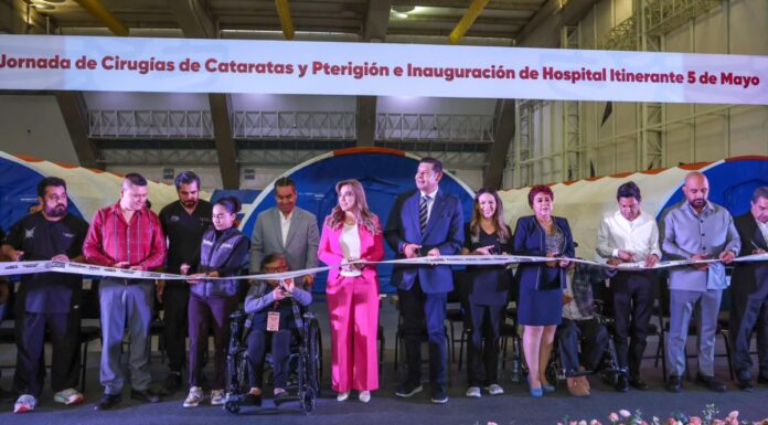 Inauguran Hospital Itinerante 5 de Mayo; arranca Jornada de Cirugías de Cataratas