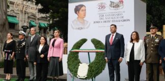 En Puebla, conmemoran el 258 aniversario del natalicio de Josefa Ortiz