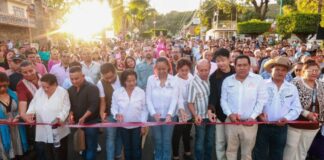 Ariadna Ayala entrega rehabilitación de la carretera Atlixco–Atlimeyaya
