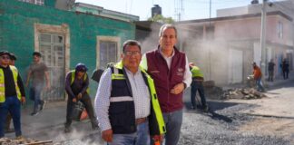 Pepe Chedraui supervisa bacheo en Minerales de Guadalupe