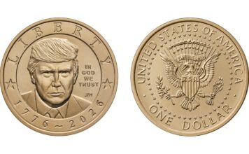 EU pone a la venta monedas de un dólar con el rostro de Donald Trump