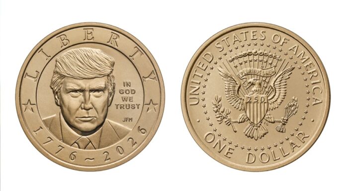 EU pone a la venta monedas de un dólar con el rostro de Donald Trump
