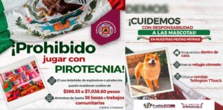 Ayuntamiento de Puebla exhorta a evitar pirotecnia en Fiestas Patrias