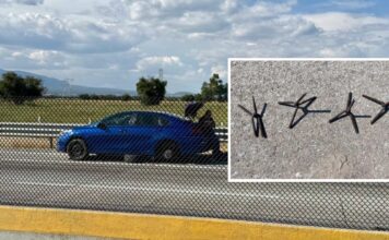 Ponchallantas afectan a 25 vehículos en la Puebla-Orizaba