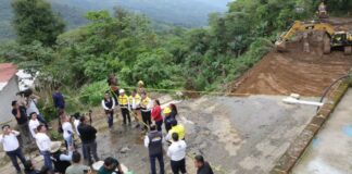 Armenta supervisa atención a puntos carreteros afectados en la Sierra Norte