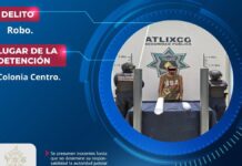 Policías de Atlixco detienen a hombre por robo de luminarias