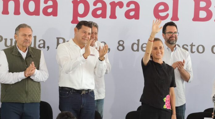 Armenta: Sheinbaum cumple al mil por ciento con Puebla
