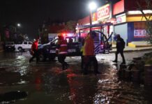 Omar Muñoz supervisa zonas afectadas por lluvias en Cuautlancingo