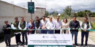 Texmelucan inaugura rehabilitación de drenaje sanitario en el Moral