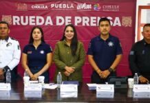 Tonantzin Fernández presenta avances de seguridad en San Pedro Cholula