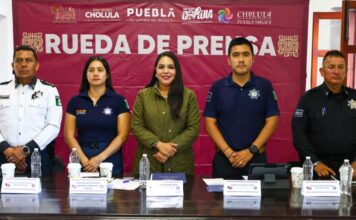 Tonantzin Fernández presenta avances de seguridad en San Pedro Cholula