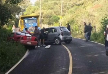 Fuerte choque deja dos heridos graves en la Zacapoaxtla-Cuetzalan
