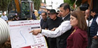 Gobierno de Puebla construye nuevo colector pluvial en Zacatlán