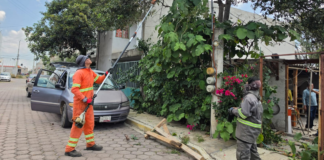 Cuautlancingo mantiene operativo por afectaciones tras fuerte lluvia