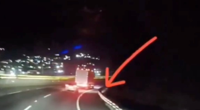 Patrulla falsa intenta robar un tráiler en la autopista México-Puebla